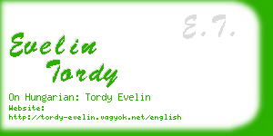 evelin tordy business card
